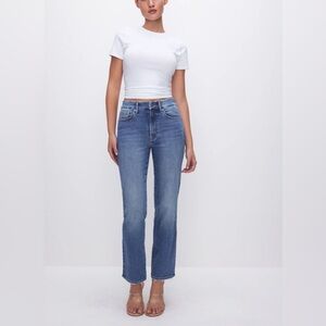 BNWOT GOOD AMERICAN ALWAYS FITS GOOD LEGS STRAIGHT JEANS SIZE 6-12